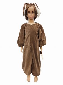 Image is of a child's size fancy dress dog costume