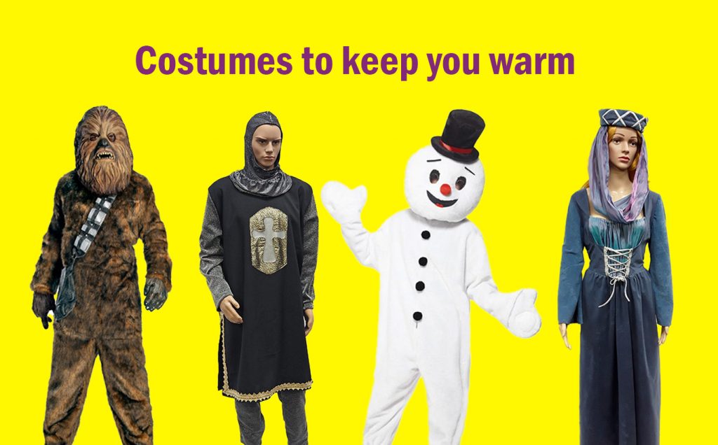 Image is of a selection of Winter theme costume ideas