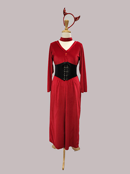 Full length Devil costume for women.