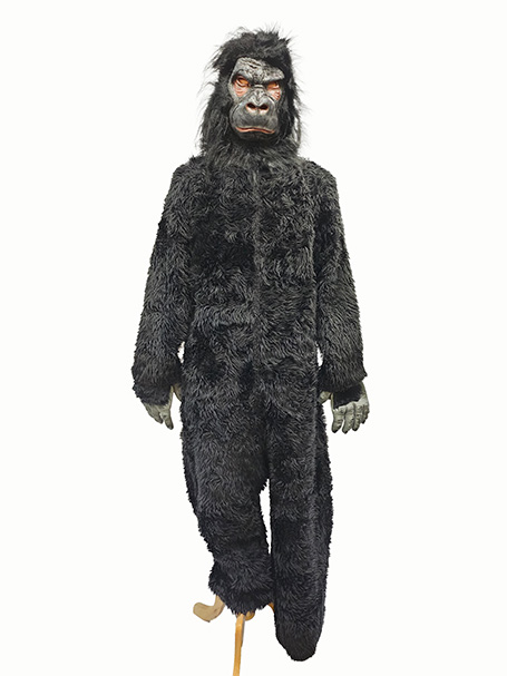 Gorilla costume shown on mannequin